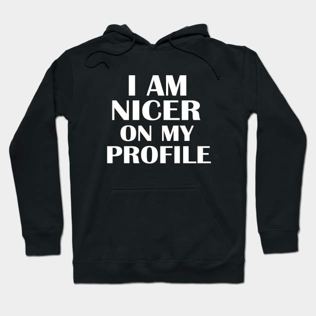 I Am Nicer On My Profile Hoodie by KinkPigs